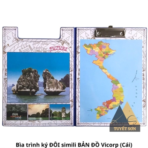 Bìa trình ký ĐÔI simili BẢN ĐỒ Vicorp - bìa trình kí