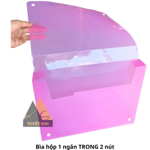 Bìa hộp 1 ngăn TRONG 2 nút
