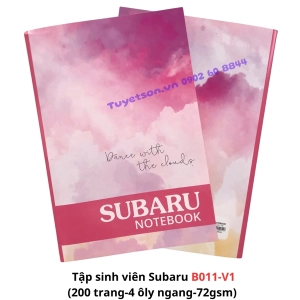 Tập sinh viên Subaru B011-V1 (200 trang-4 ôly ngang-72gsm)