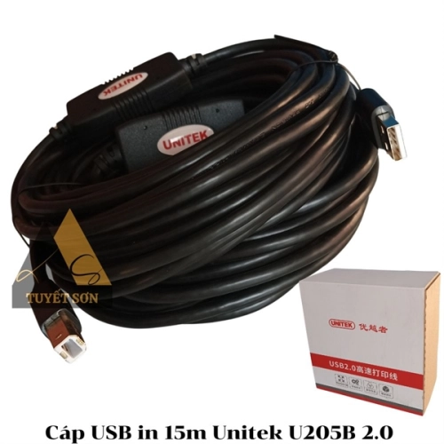 Cáp USB in 15m Unitek U205B 2.0