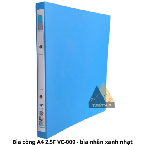 display Bìa còng A4 2.5F VC-009 - bìa nhẫn xanh nhạt 2