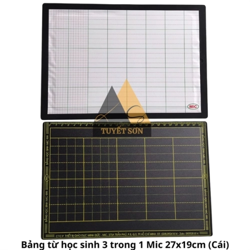 Bảng từ học sinh 3 trong 1 Mic 27x19cm