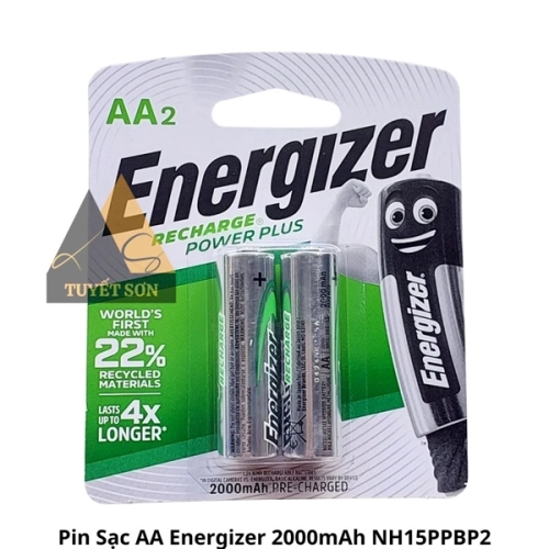 Pin Sạc AA Energizer 2000mAh NH15 PP BP2