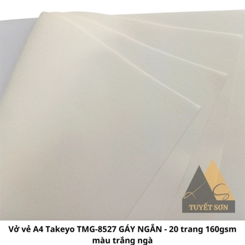 Vở vẻ A4 Takeyo TMG-8527 GÁY NGẮN - 20 trang 160gsm màu trắng ngà