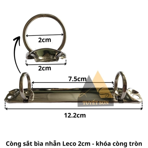 Còng sắt bìa nhẫn Leco 2cm - khóa còng kẹp tròn 20mm