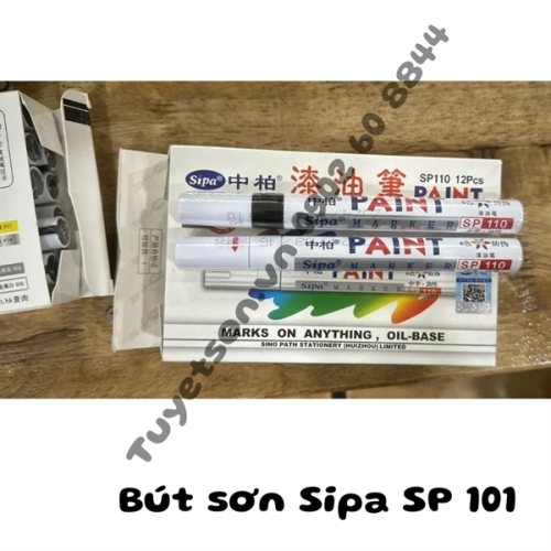 Bút sơn Sipa SP 110 chính hãng ngòi 3.0 - Bút sơn không phai Sipa Paint Marker