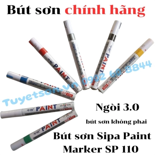 Bút sơn Sipa SP 110 chính hãng ngòi 3.0 - Bút sơn không phai Sipa Paint Marker