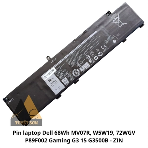 Pin laptop Dell 68Wh MV07R, W5W19, 72WGV, P89F002 Gaming G3 15 G3500B - ZIN