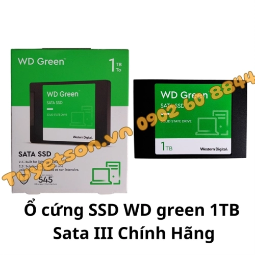Ổ cứng SSD WD green 1TB Sata III Chính Hãng