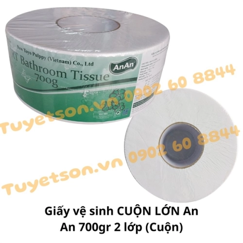 Giấy vệ sinh CUỘN LỚN An An 700gr 2 lớp