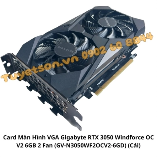 Card Màn Hình VGA Gigabyte RTX 3050 Windforce OC V2 6GB 2 Fan (GV-N3050WF2OCV2-6GD)