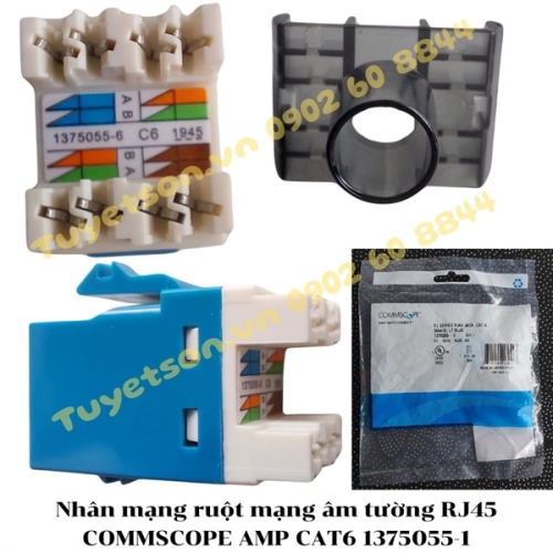 display Nhân mạng ruột mạng âm tường RJ45 COMMSCOPE AMP CAT6 1375055-1 1