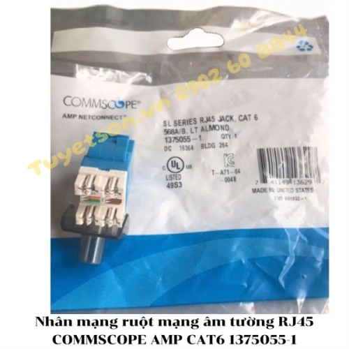 display Nhân mạng ruột mạng âm tường RJ45 COMMSCOPE AMP CAT6 1375055-1 2