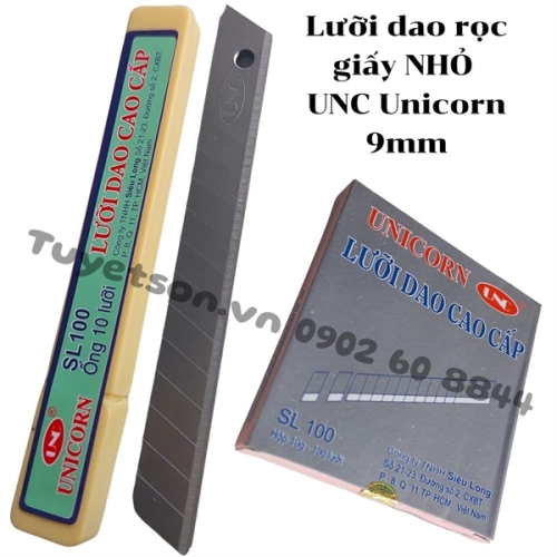 Lưỡi dao rọc giấy NHỎ UNC Unicorn 9mm