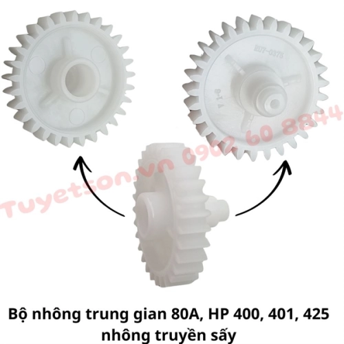 Bộ nhông trung gian 80A, HP 400, 401, 425 nhông truyền sấy
