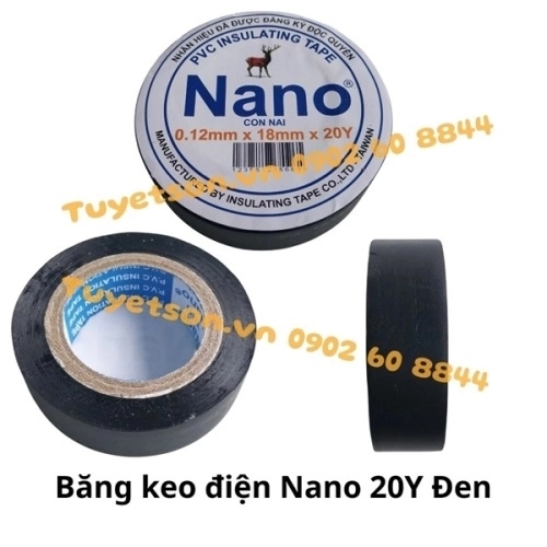 Băng Keo điện Nano 20Y Đen DÀY
