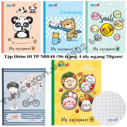 Tập Điểm 10 TP-NB048 (96 trang-4 ôly ngang-70gsm)