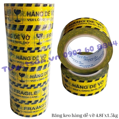 Băng keo hàng dễ vỡ 4.8Fx1.5kg