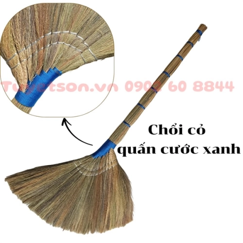 Chổi cỏ quấn cước xanh