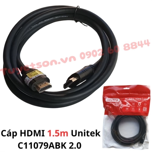 Cáp HDMI 1.5m Unitek C11079ABK 2.0