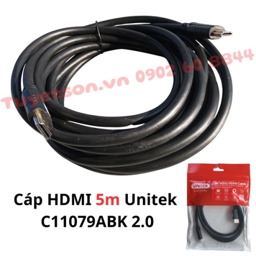 Cáp HDMI 5m Unitek C11079ABK 2.0