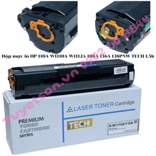 Hộp mực in HP 110A W1110A W1112A 108A 108W MFP 136A 136W 138fnw TECH 1.5k - Toner cartridge HP