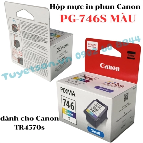 Hộp mực in phun MÀU Canon CL-746S IP2870S MG2570S MG2577S MG3070S TR4570S TR4670S TS207 TS307 TS3470