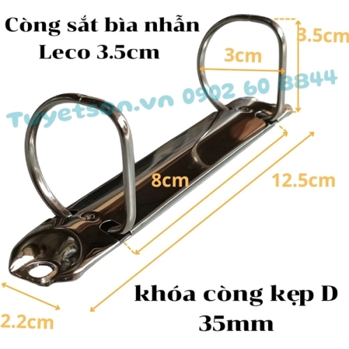 Còng sắt bìa nhẫn Leco 3.5cm - khóa còng kẹp D 35mm