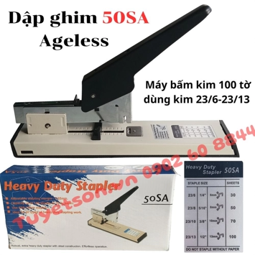 Dập ghim ĐẠI Ageless 50SA - Máy bấm kim 100 tờ