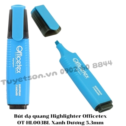 Bút dạ quang Highlighter Officetex OT-HL003BL XANH DƯƠNG 5.3mm