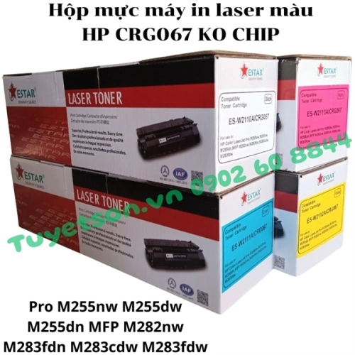 Hộp mực máy in laser màu HP CRG067 KO CHIP - Pro M255nw M255dw M255dn MFP M282nw M283fdn M283cdw M283fdw