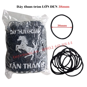 Dây thun tròn LỚN ĐEN 38mm
