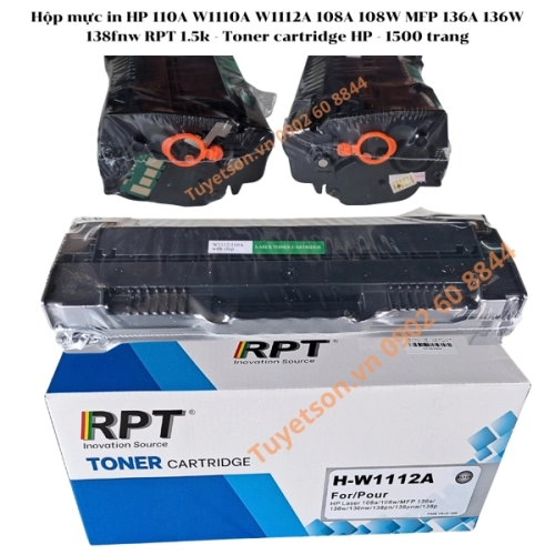 display Hộp mực in HP 110A W1110A W1112A 108A 108W MFP 136A 136W 138fnw RPT 1.5k - Toner cartridge HP 1