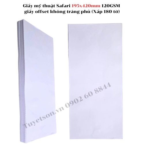 display Giấy mỹ thuật Safari 195x420mm 120GSM - giấy offset không tráng phủ 1
