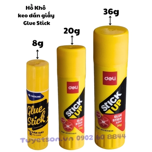 display Hồ Khô Deli EA202 10 20g - keo dán giấy Glue Stick chai to bự 1