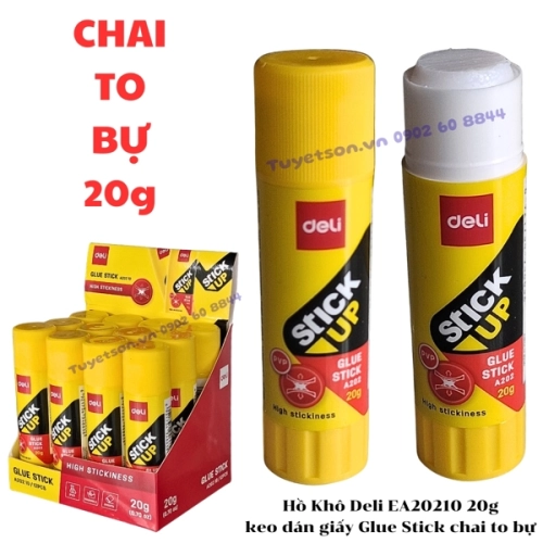 display Hồ Khô Deli EA202 10 20g - keo dán giấy Glue Stick chai to bự 2