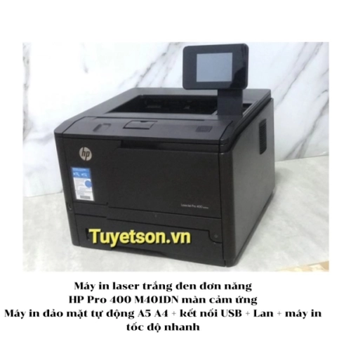 display Máy in laser trắng đen đơn năng HP Pro 400 M401DN màn cảm ứng - MÁY CŨ 1