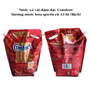 Nước xả vải đậm đặc Comfort hương nước hoa quyến rũ 3.1 lít