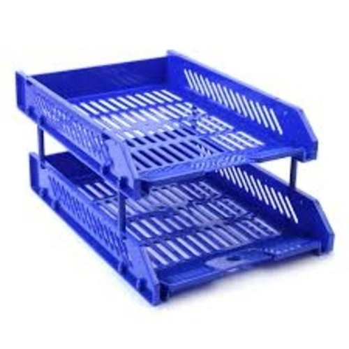 display Kệ 2 tầng Xukiva 182-2 - kệ tháo ráp đựng hồ sơ A4 nhựa HI 35.5x26x15.5cm màu xanh dương 4