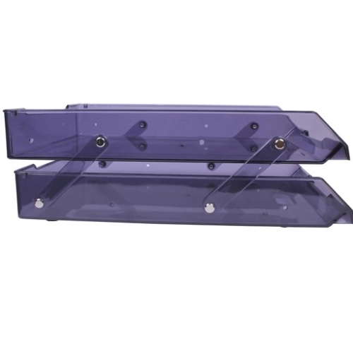 display Kệ 2 tầng Xukiva 169-2 - kệ trượt đựng hồ sơ A4 nhựa PS 35.5x26x11.5cm màu đen trong 3