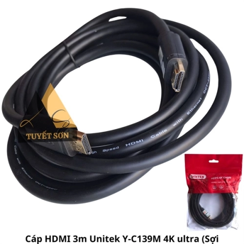 Cáp HDMI 3m Unitek Y-C139M 4K ultra