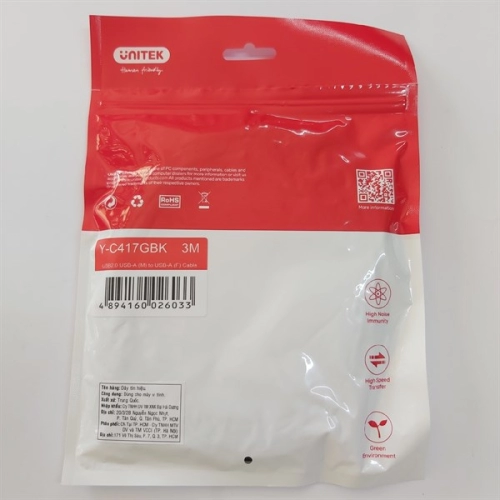 display Cáp USB nối dài 3m Unitek YC417GBK 5